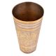 Brass Punjabi Lassi Glass With Big Flower In Centre
