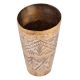 Brass Lassi Glass With leaf Border With Gold Highlights