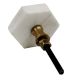 White Hexagon stone Cabinet knobs