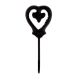 Black Floral And Heart Pattern Iron Hook