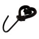 Black Floral And Heart Pattern Iron Hook