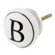 B Flat Alphabet Ceramic Drawer Knob