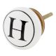 H Flat Alphabet Ceramic Drawer Knob