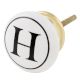 H Flat Alphabet Ceramic Drawer Knob