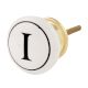 I Flat Alphabet Ceramic Drawer Knob