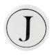 J Flat Alphabet Ceramic Drawer Knob