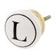 L Flat Alphabet Ceramic Drawer Knob