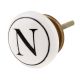 N Flat Alphabet Ceramic Drawer Knob