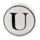 U Flat Alphabet Ceramic Drawer Knob