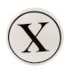 X Flat Alphabet Ceramic Drawer Knob