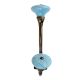 Blue Wheel Flower Ceramic Antique Iron Hook