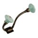 Sage Green Wheel Flower Ceramic Antique Iron Hook