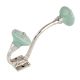 Sage Green Wheel Flower Ceramic Silver Iron Hook