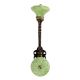 Green Wheel Flower Ceramic Antique Rope Iron Hook