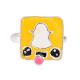 Yellow Snap chat Logo Adjustable Silver Toe Ring For Kids