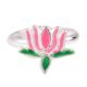 Pink Lotus Flower Adjustable Silver Children Toe Ring