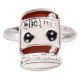 Nutela Jar In Silver Adjustable Children Toe Ring
