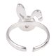 Bunny Rabbit Face Charm Silver Adjustable Toe Ring For Children
