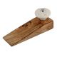 Cream Wheel Flower Ceramic Wooden Door Stopper
