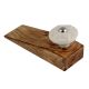 Cream Wheel Flower Ceramic Wooden Door Stopper