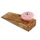 Pink Wheel Flower Ceramic Wooden Door Stopper