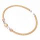 92.5 Sterling Silver Kada Bracelet with Gold Finish and Designer Beads