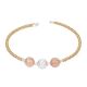 Dual Tone Round Beads Stylish Latest Designer 92.5 Sterling Silver Gold Plated Rope Bracelet