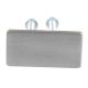 Silver Rectangle Stainless Steel Small Cabinet Knobs