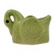 Handmade Green Glazed Duck Shape Ceramic Pot For Indoor Plants