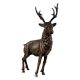 Handmade Black Buck Deer Statue With Huge Antlers