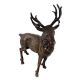 Handmade Black Buck Deer Statue With Huge Antlers