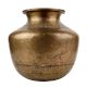 Golden Brass Holy Water Pot With Engraved Design