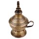 Handmade Golden Brass kerosene Oil Lamp Wih Carved Design