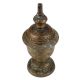 Handmade Brown Brass Wick Oil Lamp For Household Decoration
