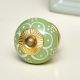 Lime Green Floral Knob