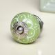 Lime Green Floral Knob