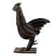 Handmade Black Brass Cock Statue