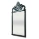 Handmade Silver Glass Venetian Mirror Rectangle Shape And Black Frame