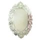 Handmade Silver Glass Oval Designed Venetian  Mirror