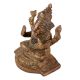 Handmade Rustic Brass Ganesha Statue Home Decor