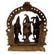 Handmade Antique Golden Brass Ram Darbar Statue