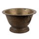 Handmade Brown Brass Bowl With Single Ring For hanging