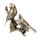 Handmade Silver Brass Bird Couple Statue For Home Decoration