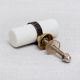 White Tube Stone Drawer Knob