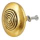 Round Spiral Antique Golden Aluminium Cabinet Knob