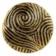Round Wave Shape Antique Golden Aluminium Cabinet Knob