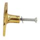 Square Bark Shape Antique Golden Aluminium Dresser Knob