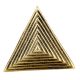 Triangular Pyramid Antique Golden Aluminium Cabinet Knob