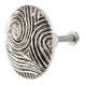 Round Wave Shape Antique Silver Aluminium Cabinet Knob