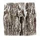Square Bark Shape Antique Silver Aluminium Dresser Knob